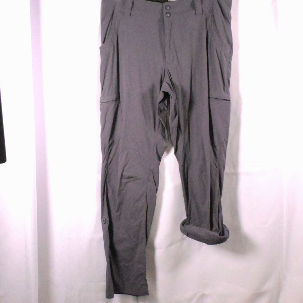 LL Bean Pants Womens 10 Gray Vista Trekking Cargo Hiking Outdoor Roll‎ Tab Pants